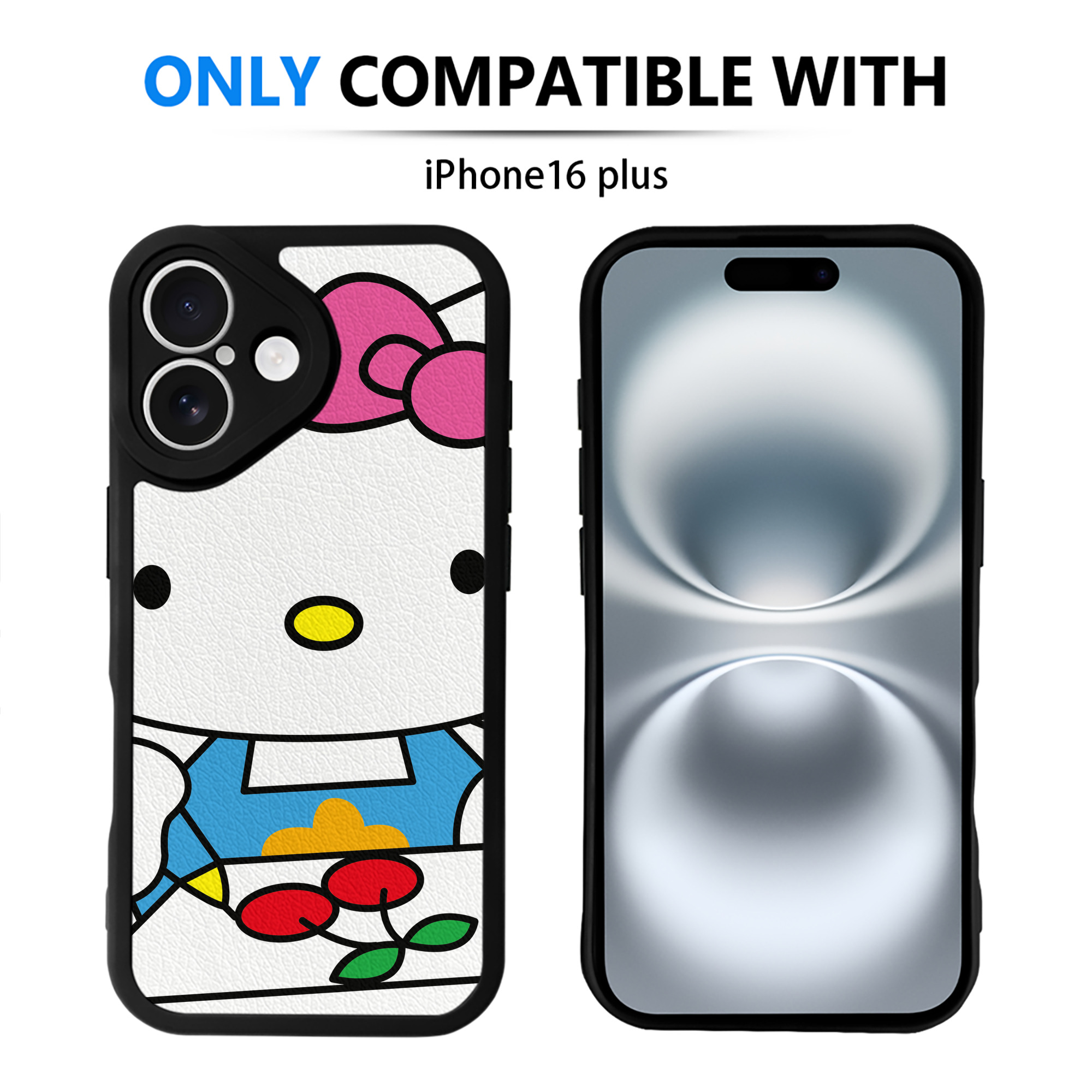 （画像用） Hello Kitty ハローキティ 【iPhone 16シリーズ対応】シリコンスマホケース（レザー調） 材質：シリコン